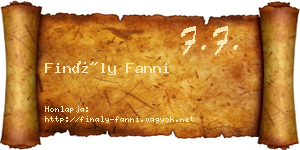 Finály Fanni névjegykártya
